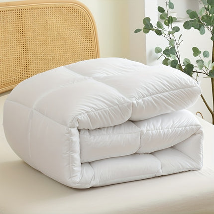 1pc All-Season Comfort Quilted Duvet, 100% Polyester Fiber, Soft Breathable Lightweight