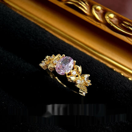 French Heavy Industry Colored Gemstone Zircon Ring