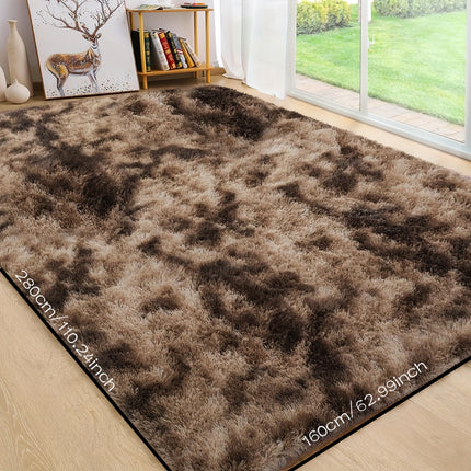 1pc Nordic Style High-Density Plush Mat, Square Mat, Light -Friendly and Easy to Clean,