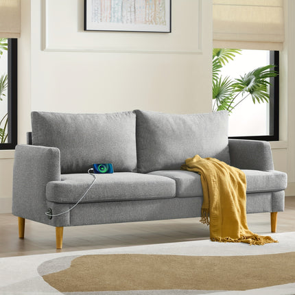 70" Wide Cozy Love Seat Sofa Ideal for Relaxing in Living Room, Bedroom, or Studio, Small Space
