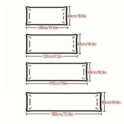 1pc Premium Soft Extra-Long Pillow Insert, White Embroidered Body Pillow, Bedroom Bedding Comfort Sleep Body