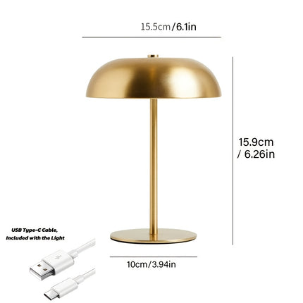 1pc Modern Minimalist Desk Lamp - Cordless Rechargeable Table Lamp with Touch Control