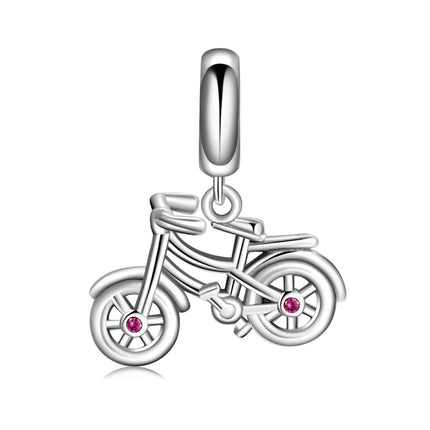 S925 Sterling Silver Beads Creative Bike Small Electric Donkey Series Beaded Pendant DIY Bracelet Accessories Silver Jewelry Beads