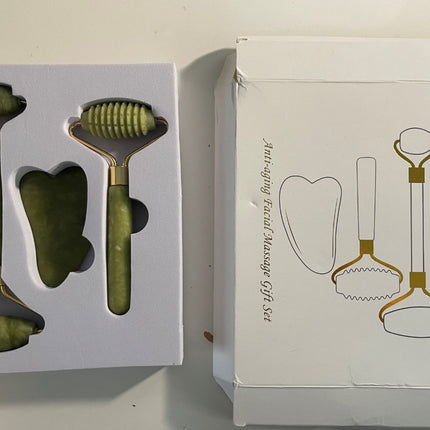 Massage Roller With Three Sets Of Facial Jade Massager