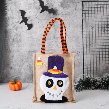Halloween Candy Tote Bag For Kids Funny Creative Witch Skull Pumpkin