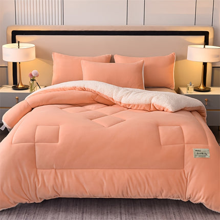 1pc Reversible Milk Fleece Sherpa Winter Comforter