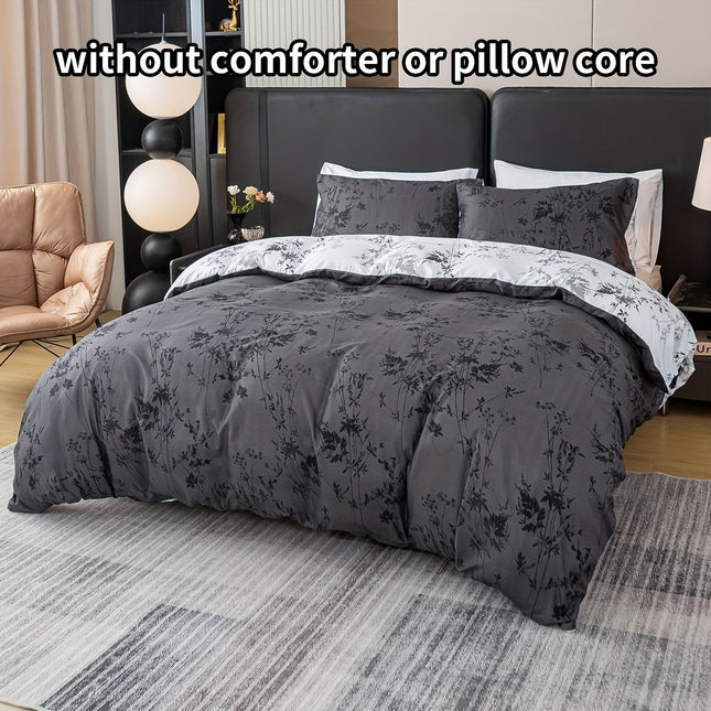 3pcs Polyester Duvet Cover Set (1*Duvet Cover + 2*Pillowcase, Without Core)