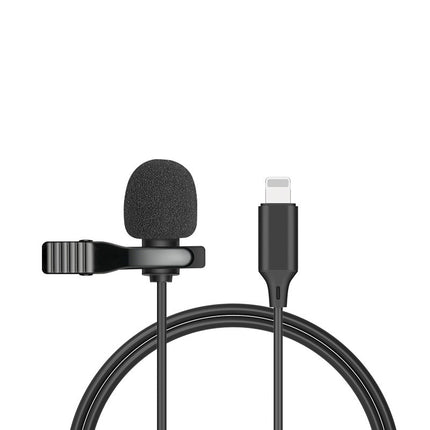 Compatible with Apple , Metal Lavalier One-point Two-amplifier Microphone Mini