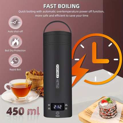 Travel Electric Kettle Portable Small Mini Tea Coffee Kettle Water Boiler, Water Heater