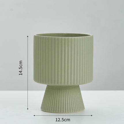 Ceramic Nordic Creative Striped Ceramic Flower Pot