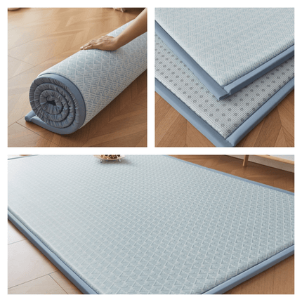 Soft and Breathable Machine-Washable Floor Mattress Pad, Japanese Tatami Mat, Portable Foldable Summer Sleeping