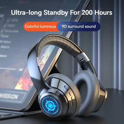 Wireless Gaming Headphones with Noise Reduction and Ambient Lighting