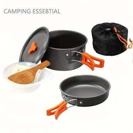 Cookware Set, Non-Stick Lightweight Pots and Pans Set for Camping, Backpacking,