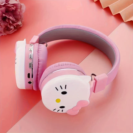 Hello Kitty Headphones Foldable Wireless Headset Kuromi Headphones Cute Earphones, Gaming Headset