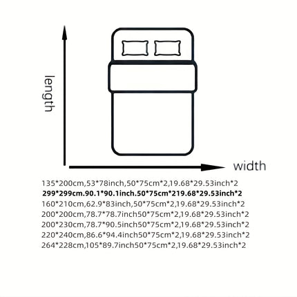 3pcs(2 Pillowcases + 1 Comforter Set) Polyester Kit Bedroom Double Bed/Single Bed/Bedroom/Bonafit/Duvet Set