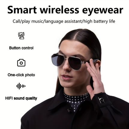 Sunglasses BT 5.0 Open Headphones for Driving, High Performance Touch and Voice Control