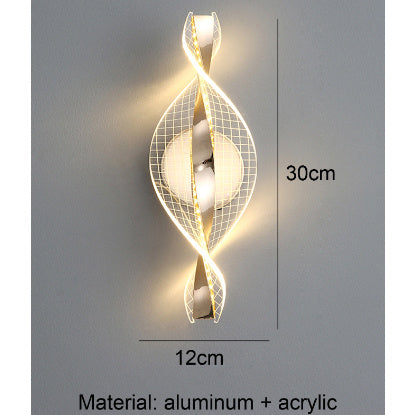 Golden Decoration Aluminum Wall Lamp Snowflake Led Corridor Lights