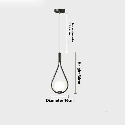 Bedroom Bedside Simple Innovative Decoration Small Droplight