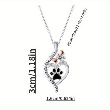 Dog's Paw Geometric Pendant Dog Footprints Necklace Animal Necklace Wholesale
