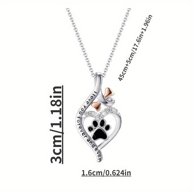 Dog's Paw Geometric Pendant Dog Footprints Necklace Animal Necklace Wholesale