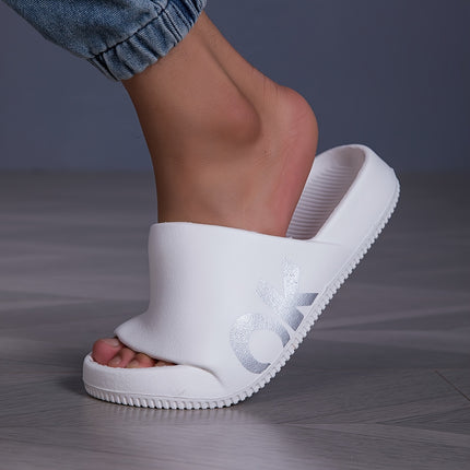 2 pcs Unisex Solid Color Open Toe Breathable Slippers, Comfortable Casual Durable Slippers