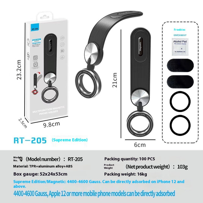 Car Phone Holder With Magnetic Suction Folding Design