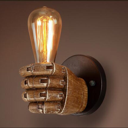 Fist resin wall lamp creates decorative wall lamp