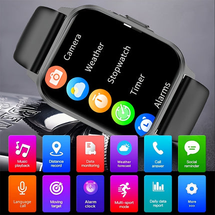 2025 new smartwatch, Men's full touch screen sports and fitness watch, IP67 waterproof wireless