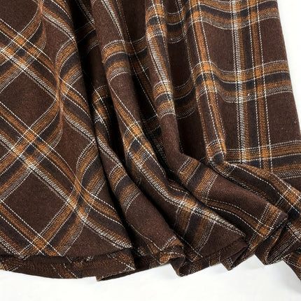 Elegant Plaid Skirt Fashionable Simple Design for Fall/Winter
