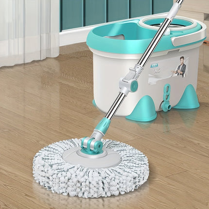 Mop wet and dry dual-use stainless steel double drive rotating mop bucket,