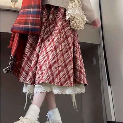 Skirt for Women, Perfect for Sweet Autumn And Winter Outfits During The Christmas Season And New Year.