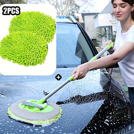 47.5" Long Handle Car Wash Brush Mop Kit for Washing, Detailing, and Cleaning Automotive
