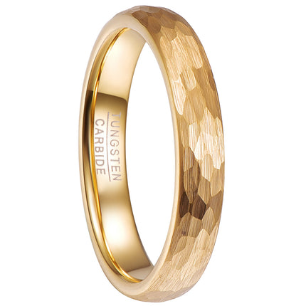 6mm-wide Rose Gold Faceted Ring