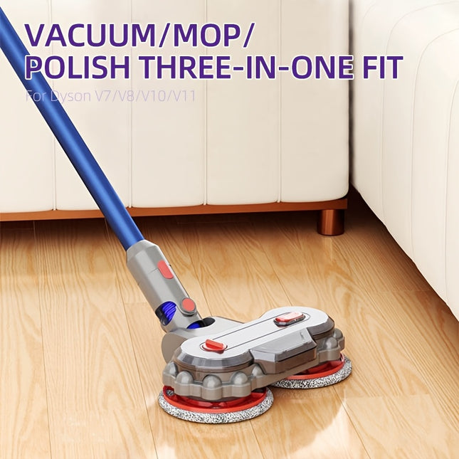 Electric Mop Head with Built-In Vacuum Cleaner, 3-in-1 Wet/Dry Floor