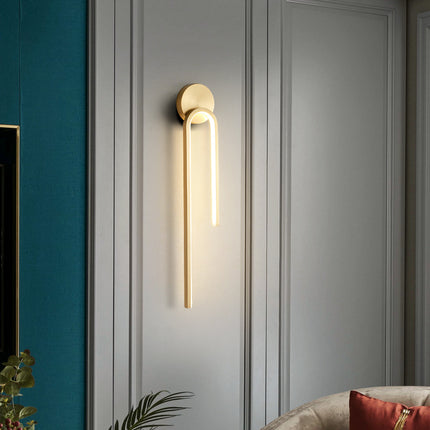 Modern Simple And Light Luxury Copper Wall Lamp Lamp In The Living Room