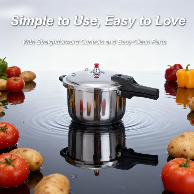 Stainless Steel Pressure Cooker 201 Grade Multi-Safety Lock (Locking Lid & Valve)Pressure Cooker