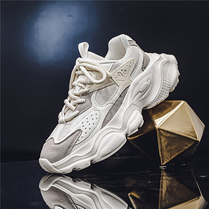Men's Casual Dad Shoes - Breathable PU Upper & EVA Cushioned Sole, Lightweight Low-Top Sneakers