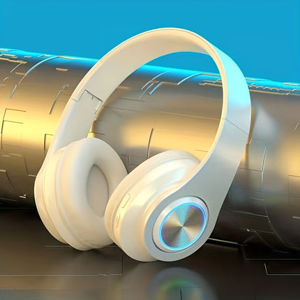 Wireless Over-Ear Headphones with Multi-Color LED Lights - Comfortable, Foldable Design