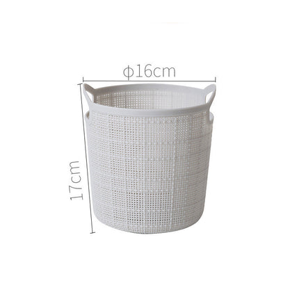 Home Simple Solid Color Clothes Storage Laundry Basket