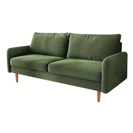 Sofa For Small Spaces, Modern Army Green Fabric Couch With Plush Comfort