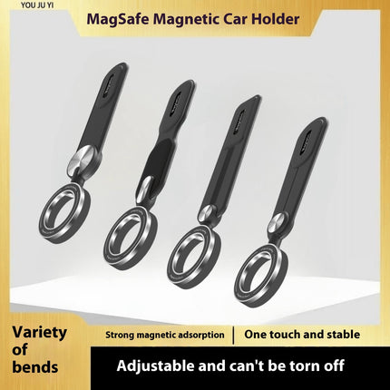 Car Phone Holder With Magnetic Suction Folding Design