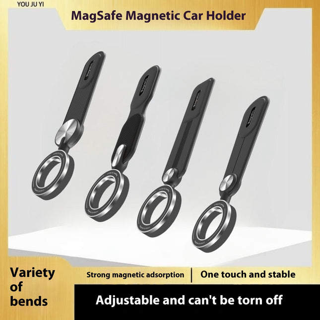 Car Phone Holder With Magnetic Suction Folding Design