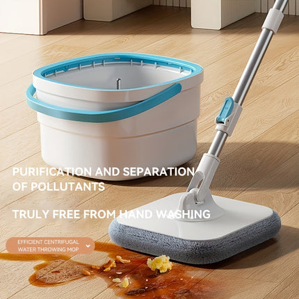 Mop and Bucket Set 4 Reusable Microfiber Mop Pads Included