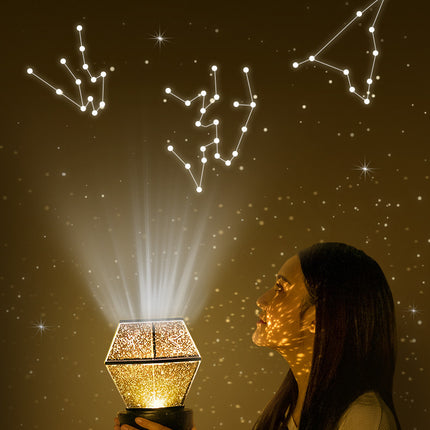 Children's rotating stars, dreamlike starlight night lights