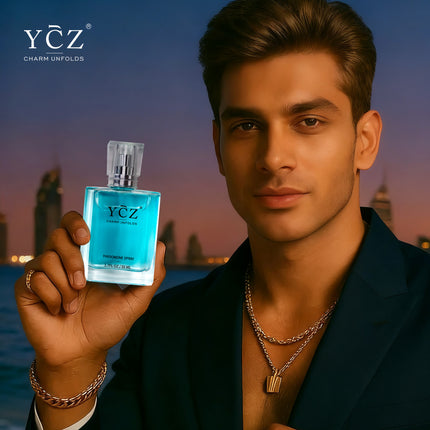 YCZ Men's Pheromone Perfume - Long-Lasting Cologne for Men, Woody Citrus Scent with Pheromone