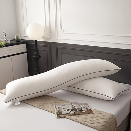 1pc Premium Soft Extended Pillow White, Comfortable Sleeping Body Pillow for Hotel and Home Use