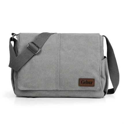 Bag Canvas Shoulder Bag For Men Women, Sling Backpack With Side Pockets, Bookbag For College