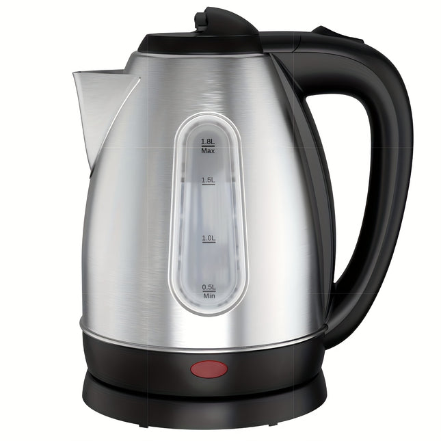 Electric Kettle with Water Window & Stainless Steel Body - 1200W Fast Heating, Auto Shut-Off, BPA-Free
