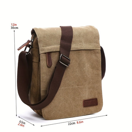 A Men'S Shoulder Bag, Single Piece, Crossbody Canvas Bag