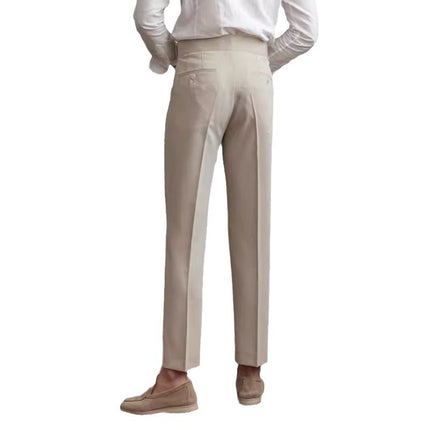 Casual Men's Paris Buckle Straight Business Small Naples Non-ironing All-match Suit Pants